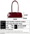 Korean Genuine Leather Underarm Shoulder Bags For Women Trend Designer Long Handle Tote Sausage Ladies Handbags