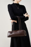 Korean Genuine Leather Underarm Shoulder Bags For Women Trend Designer Long Handle Tote Sausage Ladies Handbags