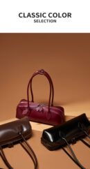 Korean Genuine Leather Underarm Shoulder Bags For Women Trend Designer Long Handle Tote Sausage Ladies Handbags