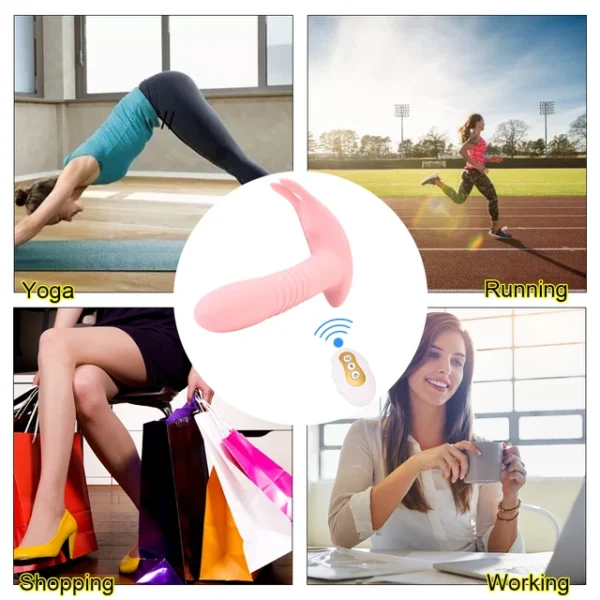 Sex Shop Telescopic Vibrator Heating Wearable Dildo Vibrator G-spot Vagina Massage Rotation Beads Sex Toys for Women - Image 5