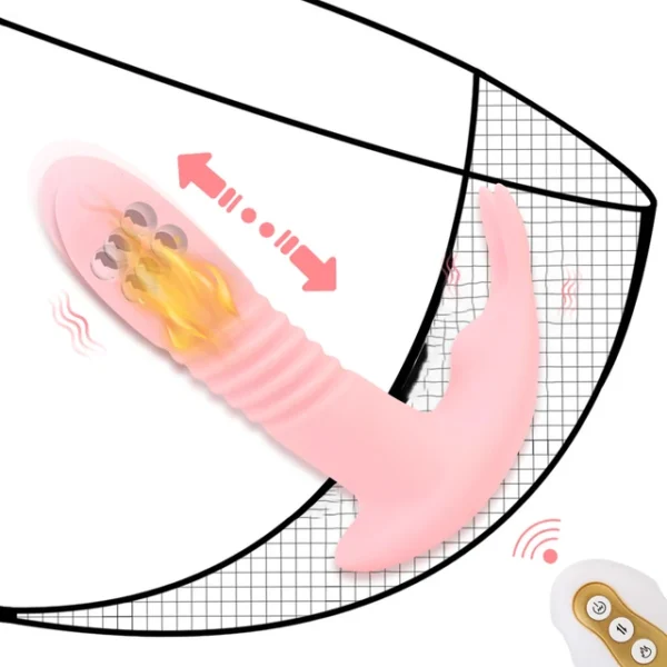Sex Shop Telescopic Vibrator Heating Wearable Dildo Vibrator G-spot Vagina Massage Rotation Beads Sex Toys for Women - Image 2