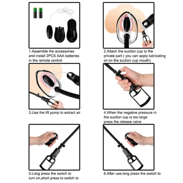 Manual Vacuum Vagina Pussy Pump Breast Enlarge Nipple Sucker Clitoris Stimulator Bullet Vibrator Sex Toys For Women Couple - Image 6