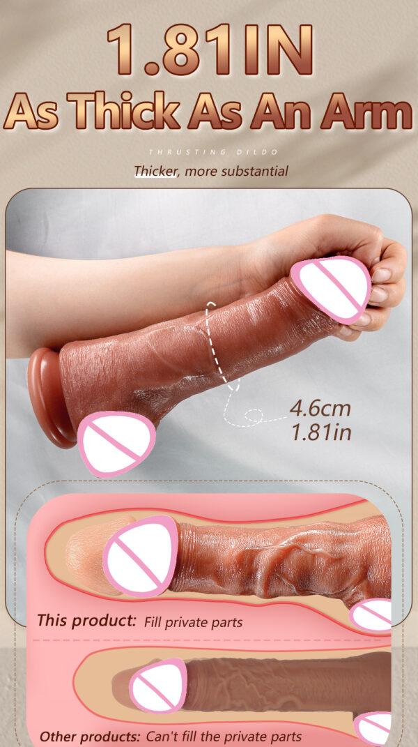 Big Thrusting Dildo For Women Remote Control Vibrator Suction Cup Realistic Penis Automatic Telescopic Rotating Heated Sex Toys - immagine 6