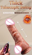 Big Thrusting Dildo For Women Remote Control Vibrator Suction Cup Realistic Penis Automatic Telescopic Rotating Heated Sex Toys