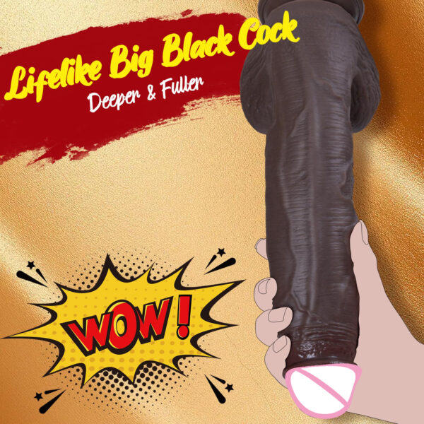 Realistic Black dildo with Suction Cup Silicon Penis Anal Dildos Adults Sex Toys for Women strap on Dick Vagina Stimulator