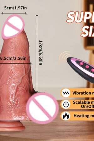 Huge Big Soft Vibrator Heating Realistic Dildo for Women Men Wireless Telescopic Big Dick Masturbator Penis G-Spot Sex Toys