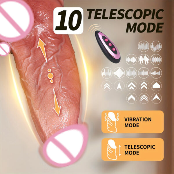 Huge Big Soft Vibrator Heating Realistic Dildo for Women Men Wireless Telescopic Big Dick Masturbator Penis G-Spot Sex Toys - Image 5