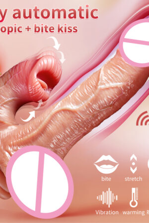 Realistic Dildo Vibrator Telescopic Female Remote Control Vagina Masturbator Anal Plug Penis Heated Vibrating Sex Toys