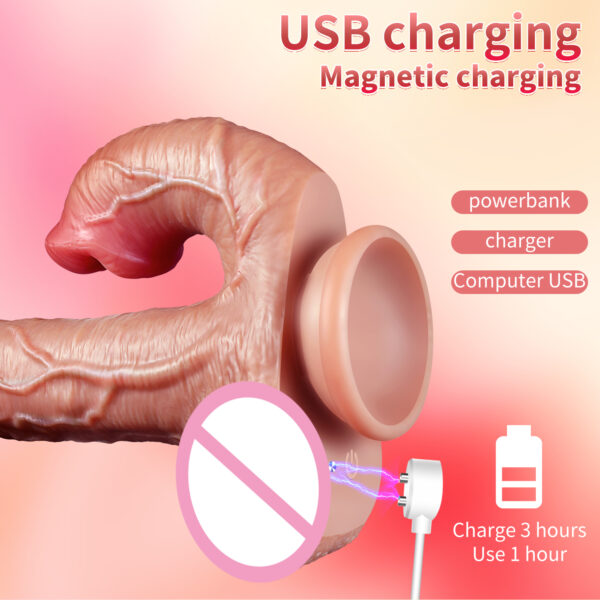 Realistic Dildo Vibrator Telescopic Female Remote Control Vagina Masturbator Anal Plug Penis Heated Vibrating Sex Toys - Image 9