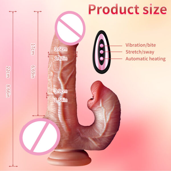 Realistic Dildo Vibrator Telescopic Female Remote Control Vagina Masturbator Anal Plug Penis Heated Vibrating Sex Toys - Image 8