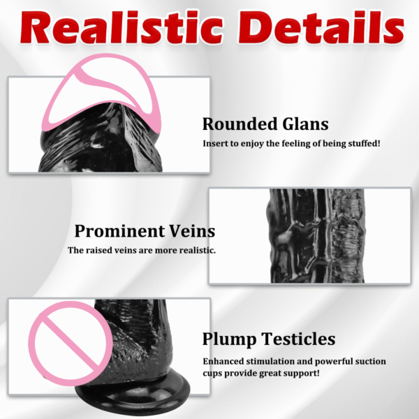 Realistic Dildo Vibrator with Suction Cup G-Spot Silicone Penis Anal Dildo Sex Adult Toys for Men and Women - Image 8