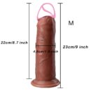 Extra Skin Realistic Dildo Sliding Foreskin big Penis Penetrative Anal Plug Stimulator Adult Sex Toys for Women and Men Gay 18