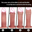 Extra Skin Realistic Dildo Sliding Foreskin big Penis Penetrative Anal Plug Stimulator Adult Sex Toys for Women and Men Gay 18