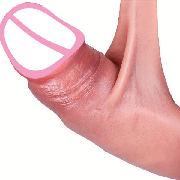 Extra Skin Realistic Dildo Sliding Foreskin big Penis Penetrative Anal Plug Stimulator Adult Sex Toys for Women and Men Gay 18