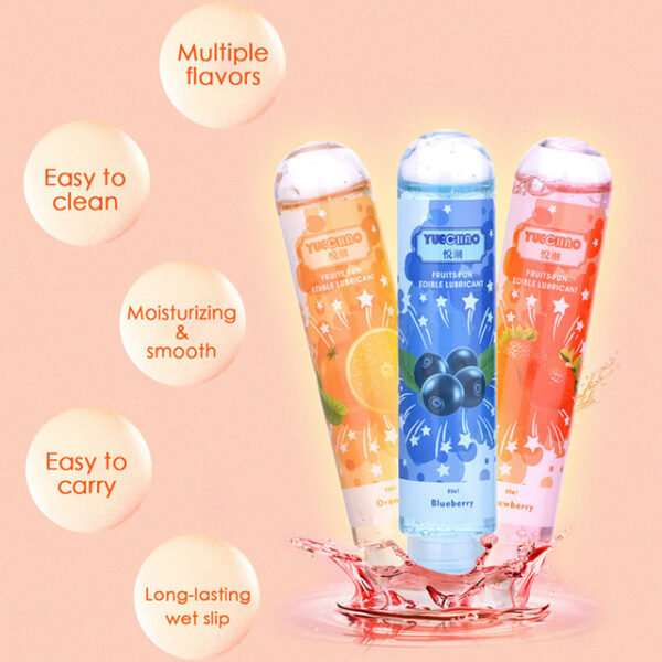 80ML Edible Water Based Lubricant Sex toys Anal Oral Gel sexy toys for men penis Lube For Couple Adults 18 Sex shop Lubrication