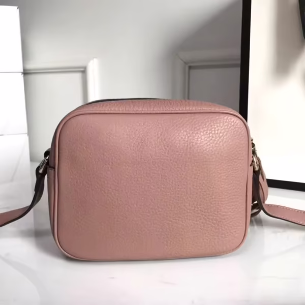 Small Square G Lux Bag, Leather Shoulder Bag, Crossbody Bag, Women's Solid Color Mailman Bag - Image 4