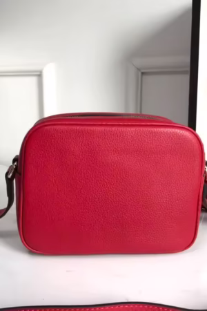 Small Square G Lux Bag, Leather Shoulder Bag, Crossbody Bag, Women's Solid Color Mailman Bag
