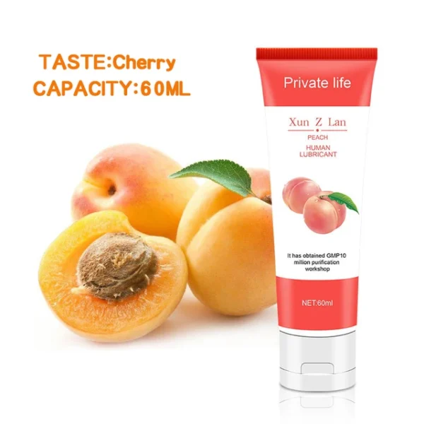 60ml Sex Lubricant Peach/Strawberry/Banana/Grape Sex Oil Vaginal/Anal/Penis Gel Adults oral products Fruit flavor Cream - Image 5