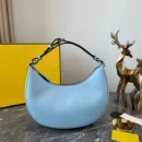 Women's Brand Shoulder Bag Half Moon Letter Armpit Tote New Top Quality Lux FF Genuine Leather Clutch Handbags