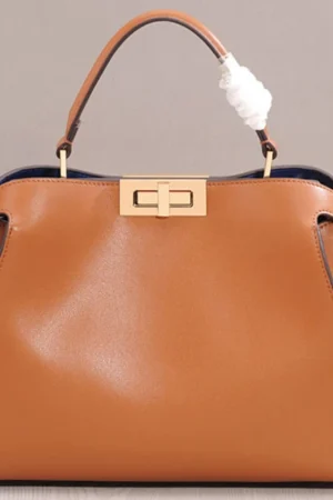 Lux FF Handbags Women Bag Design Leather Big Bag White Collar Fashion Model Kitten Bag Messenger Bag Handheld Shoulder Bag