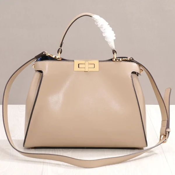 Lux FF Handbags Women Bag Design Leather Big Bag White Collar Fashion Model Kitten Bag Messenger Bag Handheld Shoulder Bag - immagine 6