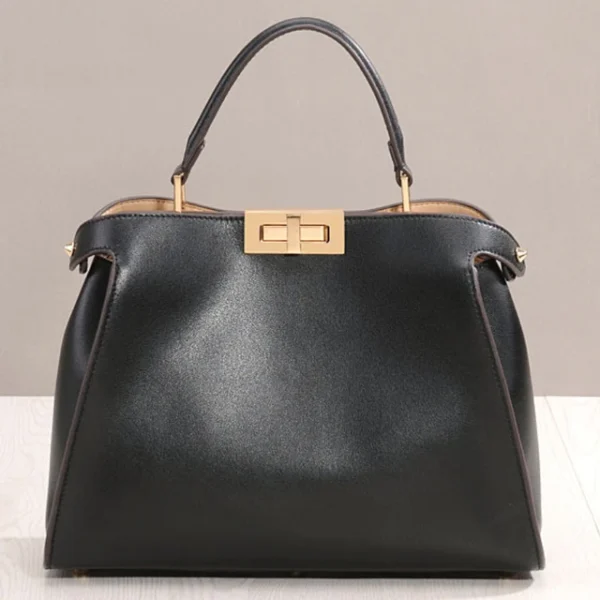 Lux FF Handbags Women Bag Design Leather Big Bag White Collar Fashion Model Kitten Bag Messenger Bag Handheld Shoulder Bag - immagine 4
