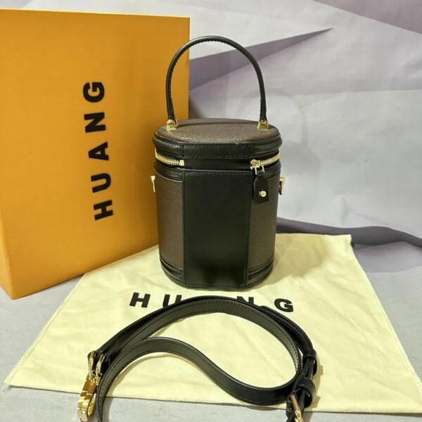 Lux vl Handbags Women Bag Design Leather Canvas White Collar Fashion Model Kitten Bucket Bag Handheld Shoulder Bag