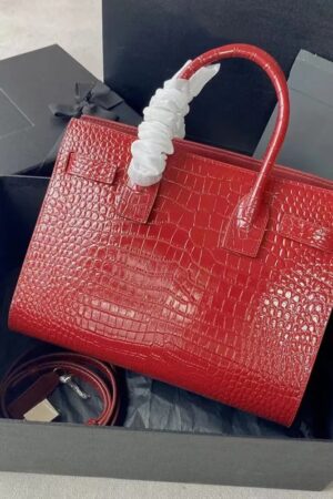 Fashion Women Lux YL Alligator embossed genuine leather shoulder bag 