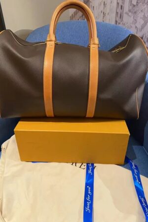 VL Lux Women Genuine Leather Duffle Travel Hand Bag