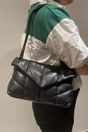 Fashionable Versatile Cow Leather Women’s lux Bag Small Lux yl Chain Crossbody Shoulder Bag