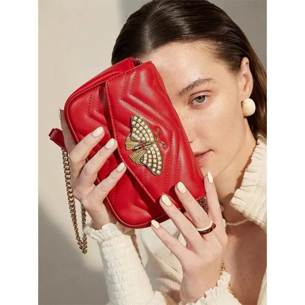 Lux G Handbags Women Bag Design Leather White Collar Fashion Model Kitten Bag Messenger Handheld Shoulder Bag