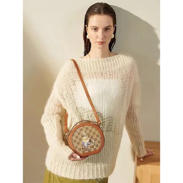 Lux G Handbags Women Bag Design Leather White Collar Fashion Model Chain Bag Messenger Handheld Bag - immagine 2