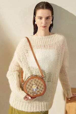 Lux G Handbags Women Bag Design Leather White Collar Fashion Model Chain Bag Messenger Handheld Bag