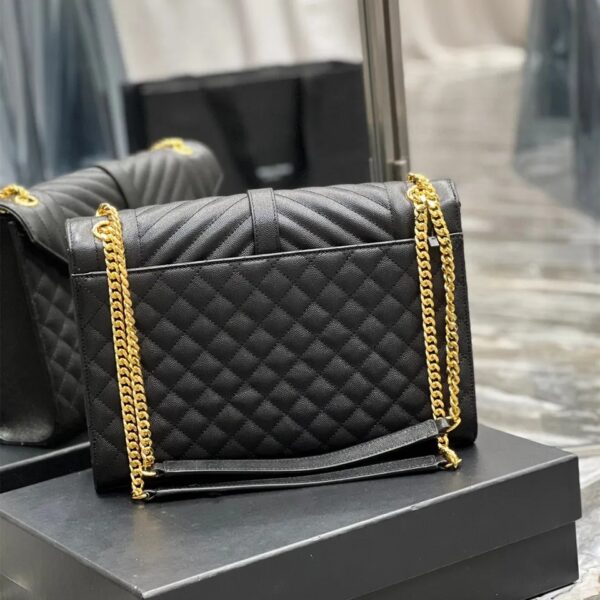Fashionable Versatile Cow Leather Women’s Chain Bag Lux YL Triangle Shoulder Bag Single Handle - immagine 5