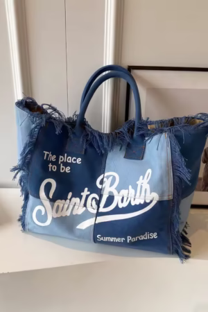SB New Women's Large Capacity Leisure Travel Straw Mat Handmade Tassel Handbag Tote Bag