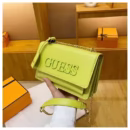 Trendy! Women's Soft - Textured Small Square Crossbody Bag - Fashion - Forward Chain Style, Effortless Everyday Essential